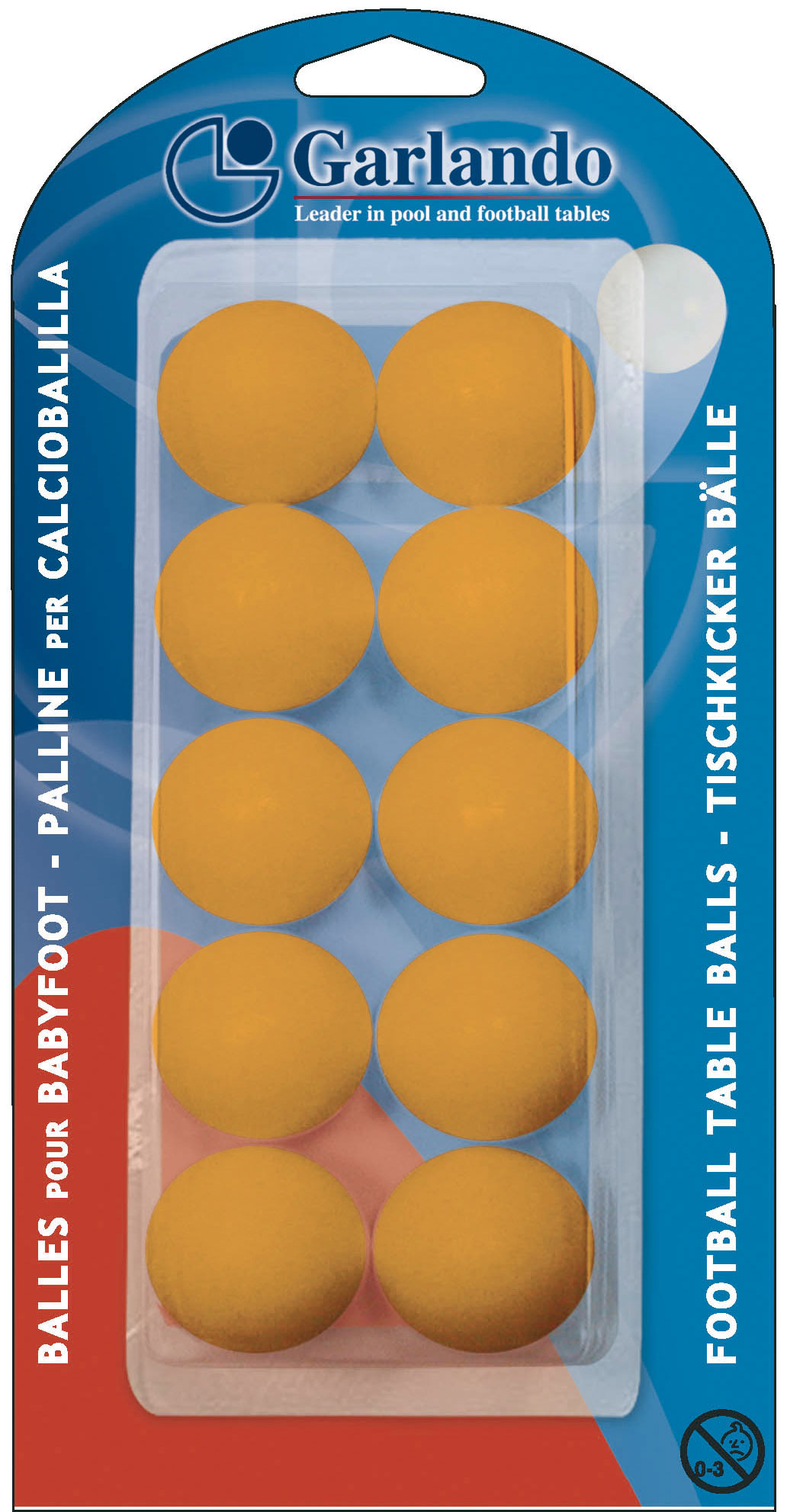 Blister Pack of 10 Orange Standard Balls dia 33.1mm