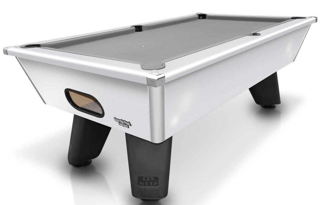 Cry Wolf - Slate Bed Pool Table - Gloss White
