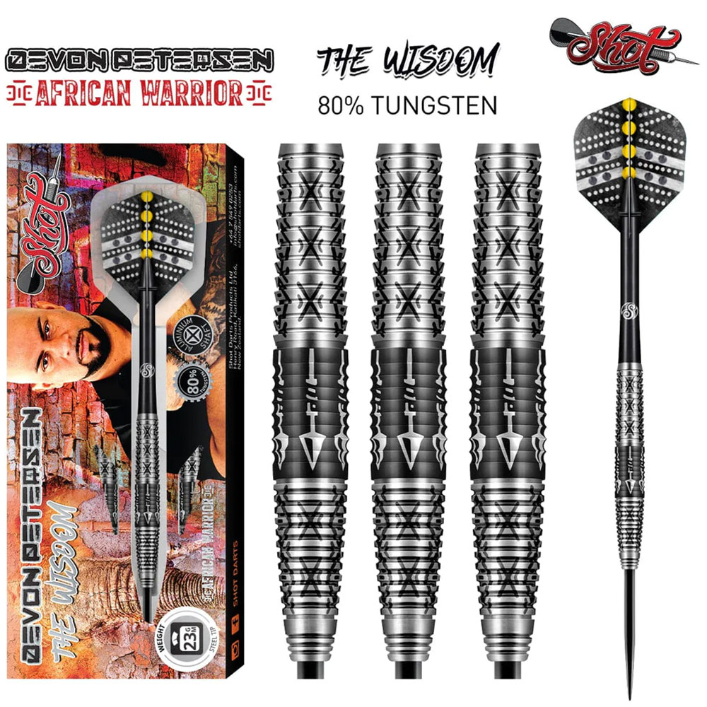 Devon Peterson Wisdom Steel Tip Darts Set
