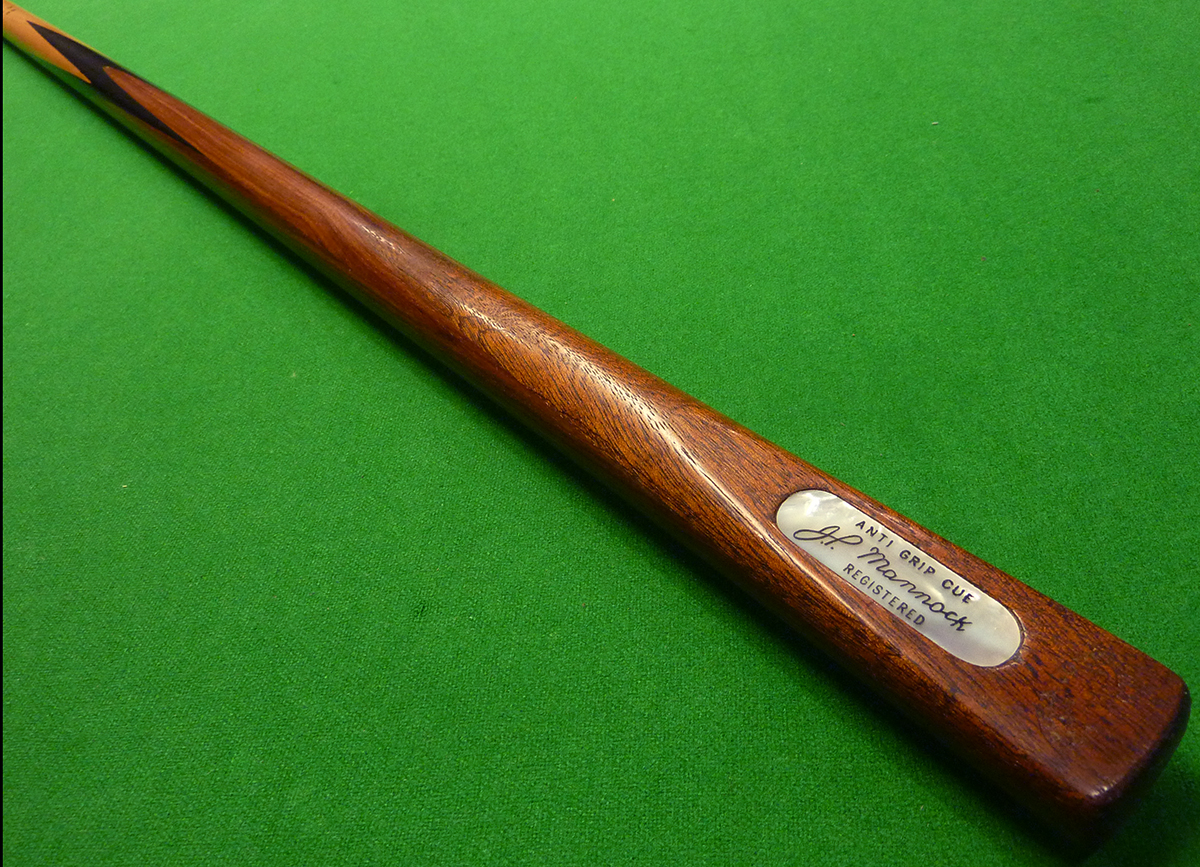 J.P Mannock cue by Burroughes & Watts - Pearwood Shaft