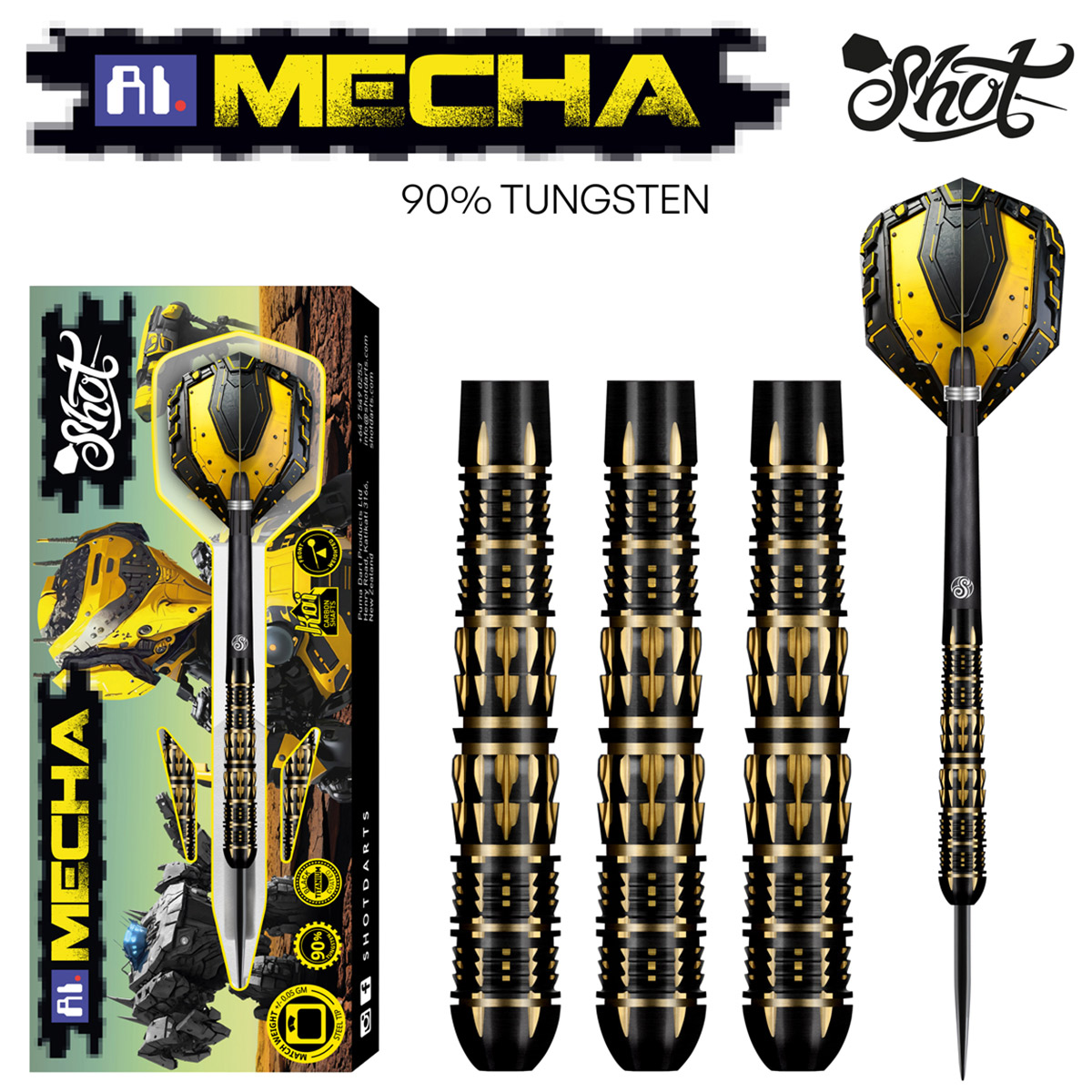 AI Mecha Steel Tip Dart Set - 90% Tungsten