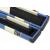 3/4 Baize Master Blue & White Patchwork cue case - view 2