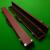 2pc Rexine cue case Burgundy + end protection - view 1