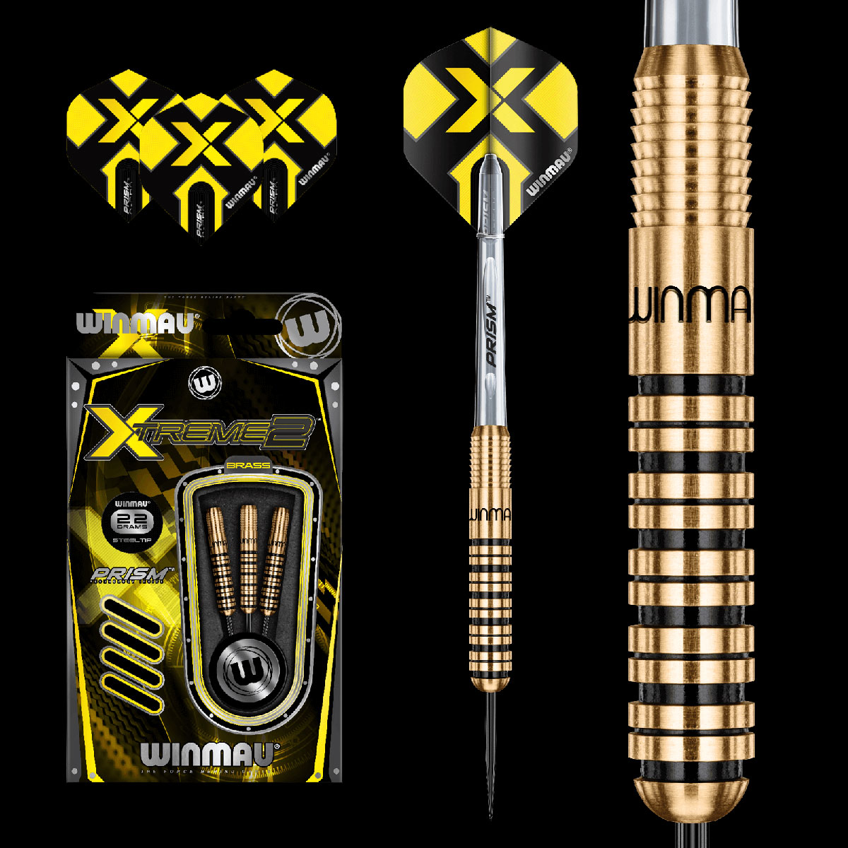 Winmau Xtreme 2 Brass Darts 22g