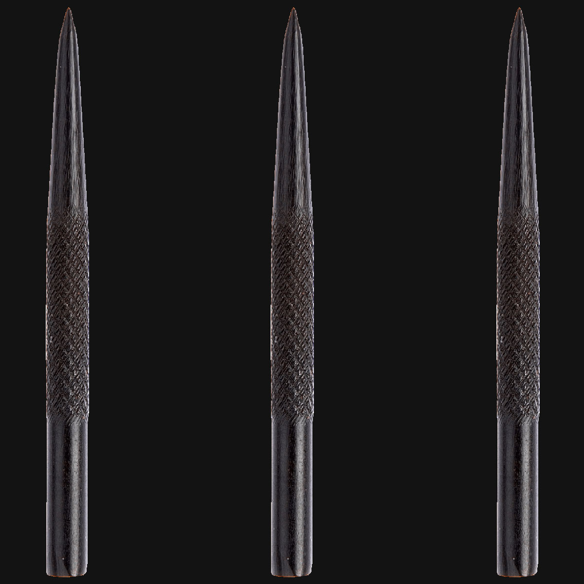 Knurled Black Dart Points 32mm