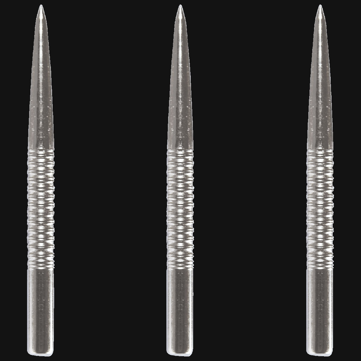 Ringed Silver-Effect Dart Points 32mm