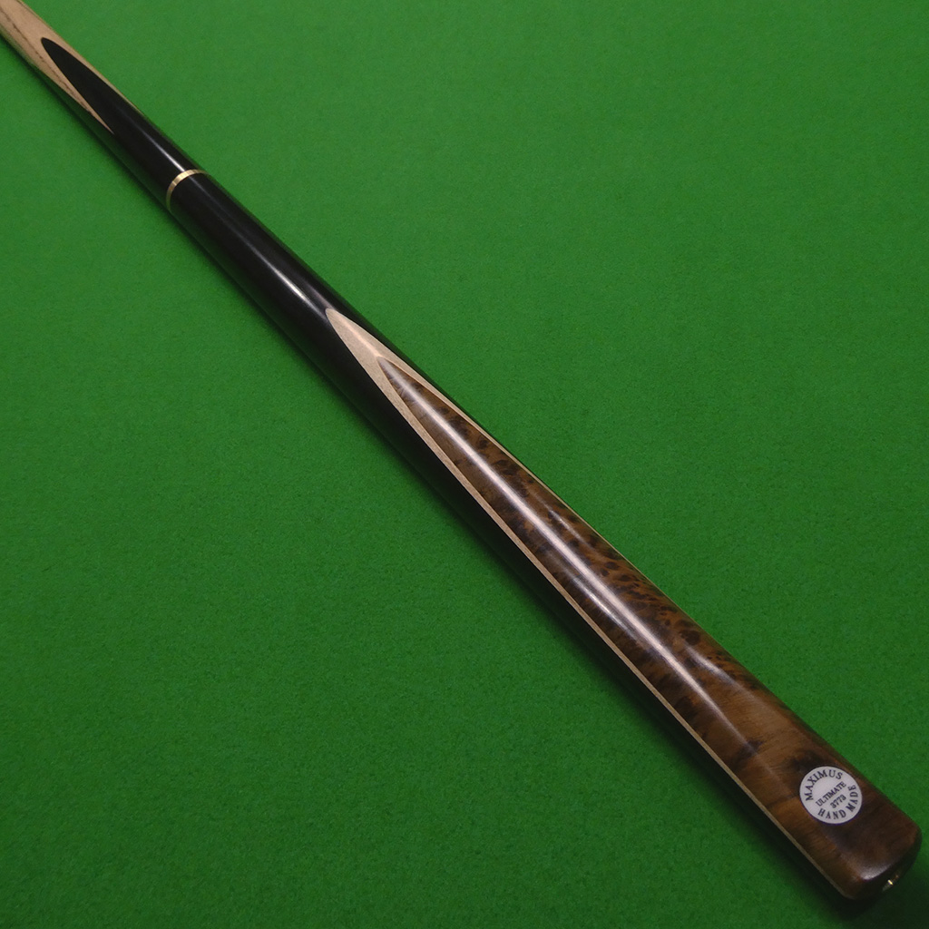 3/4 Maximus Ultimate cue 3773 with Ultimate Ash shaft, Ebony & Asian burr