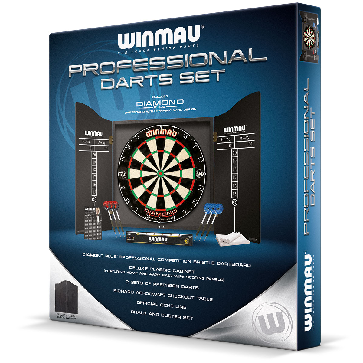 Winmau Professional Darts Set Diamond Plus Dartboard &