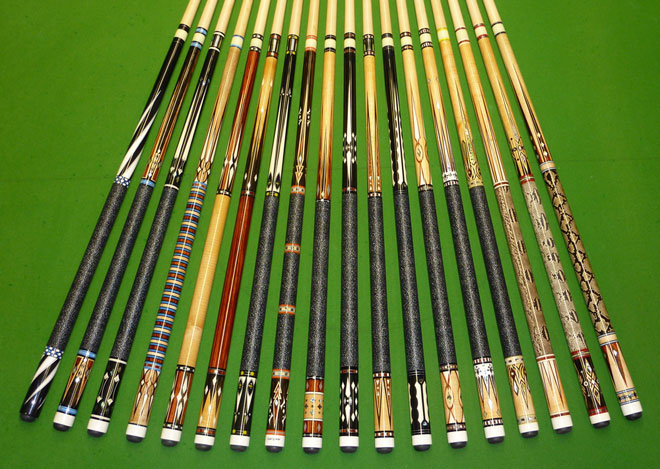 New 9 ball cues, stunnig designs to suit everyone