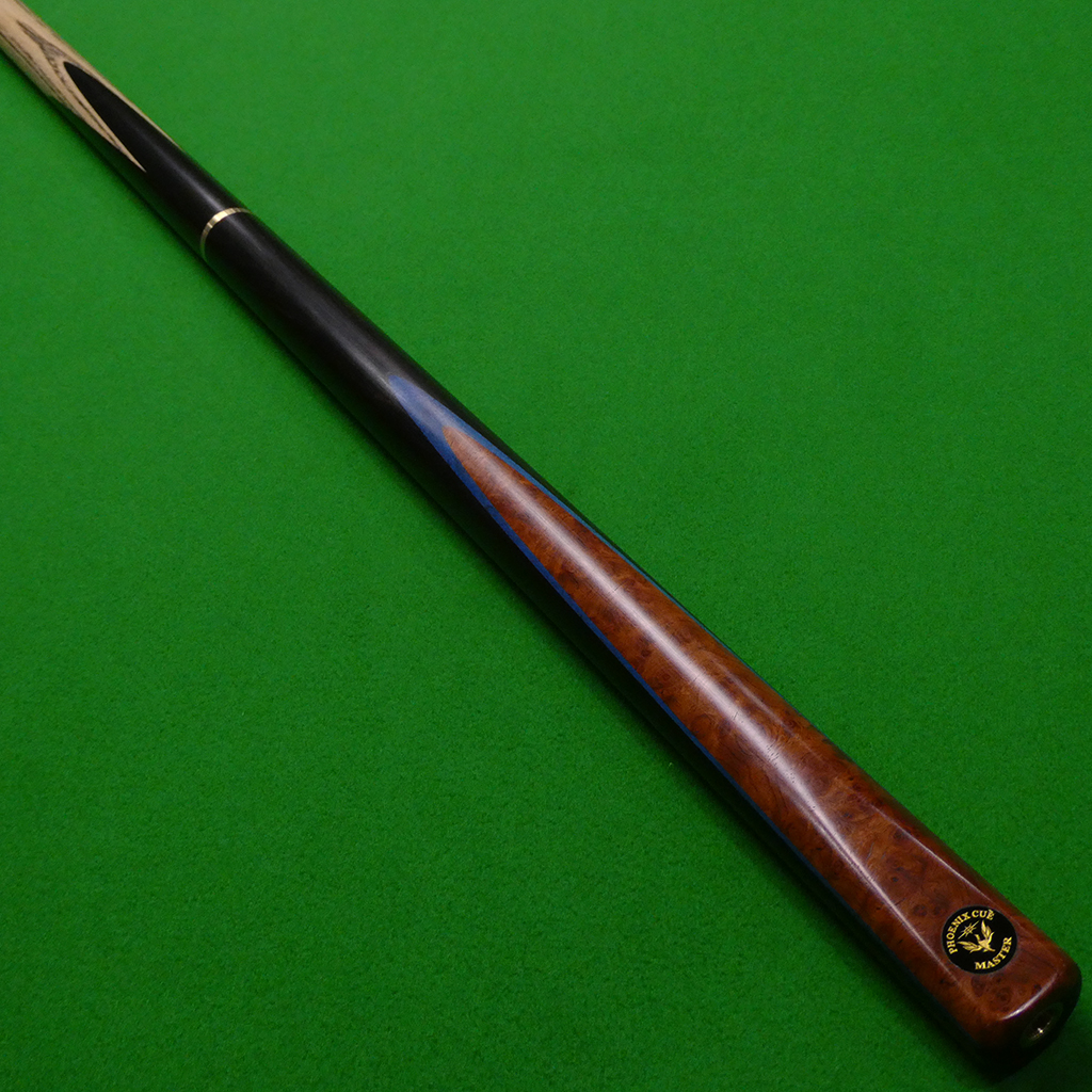 3/4 Master cue M6 Hand spliced cue Ash, Ebony & Amboyna (C)