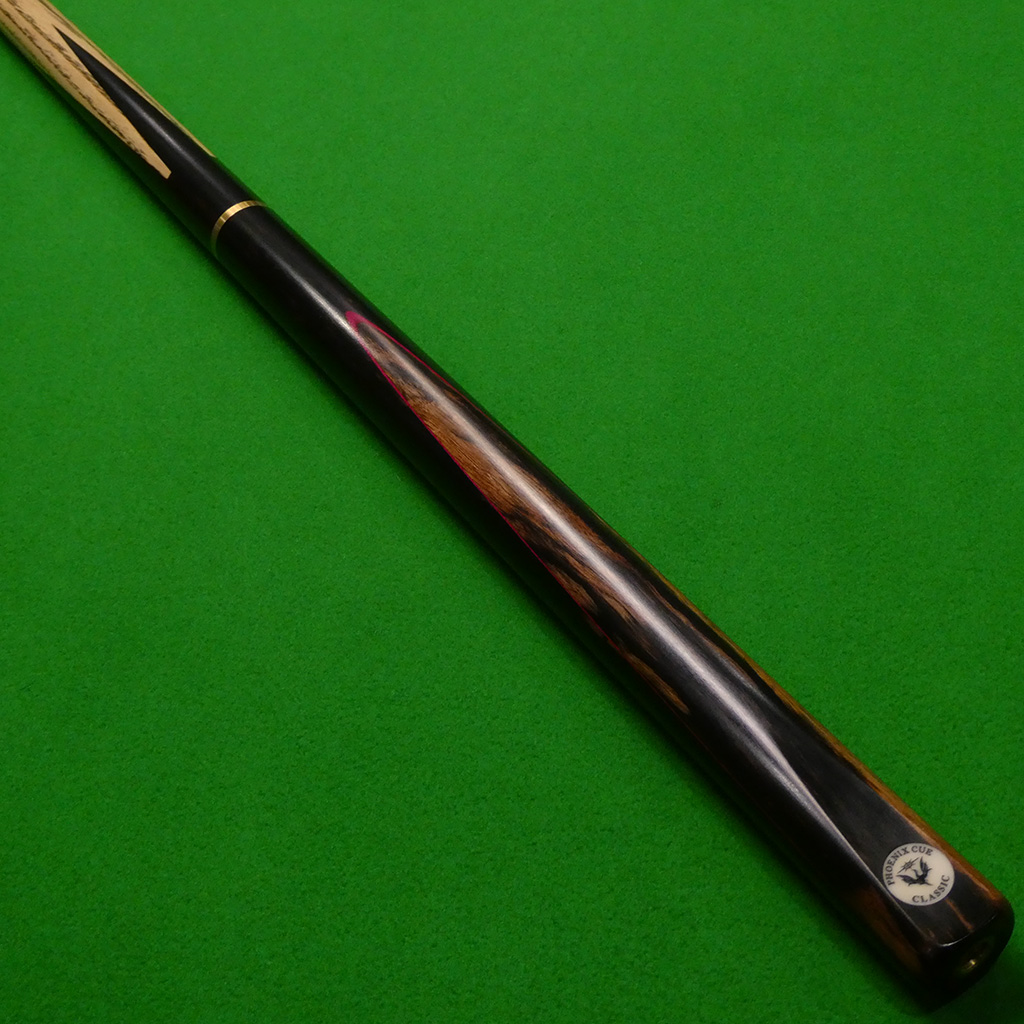 3/4 Phoenix Classic cue Ebony & Macassar Red (F)