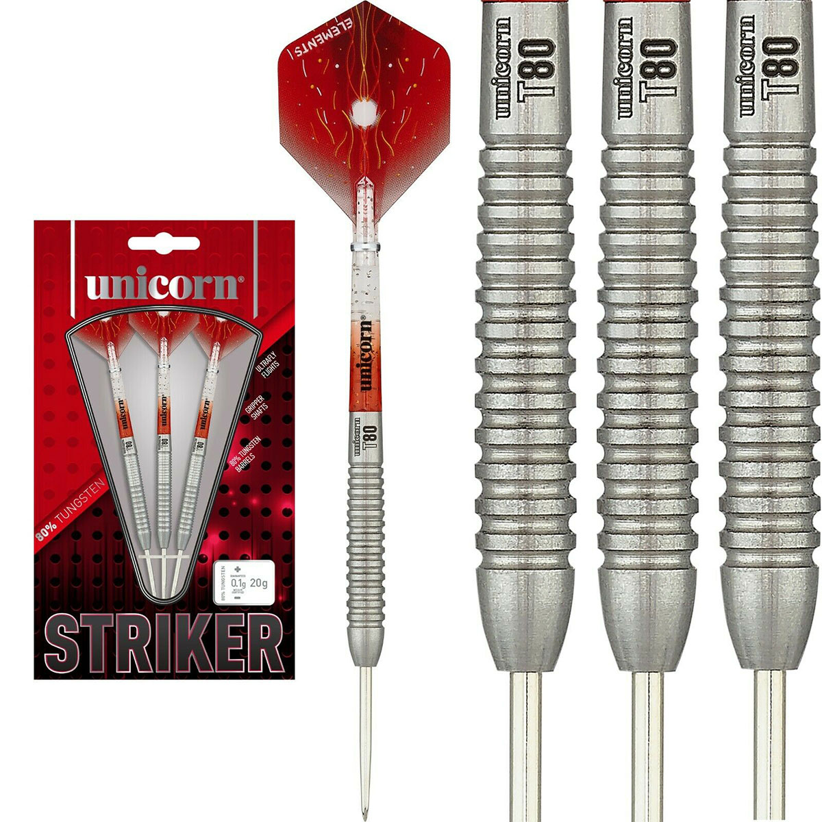 STRIKER TYPE 5 - 80% TUNGSTEN STEEL TIP DARTS