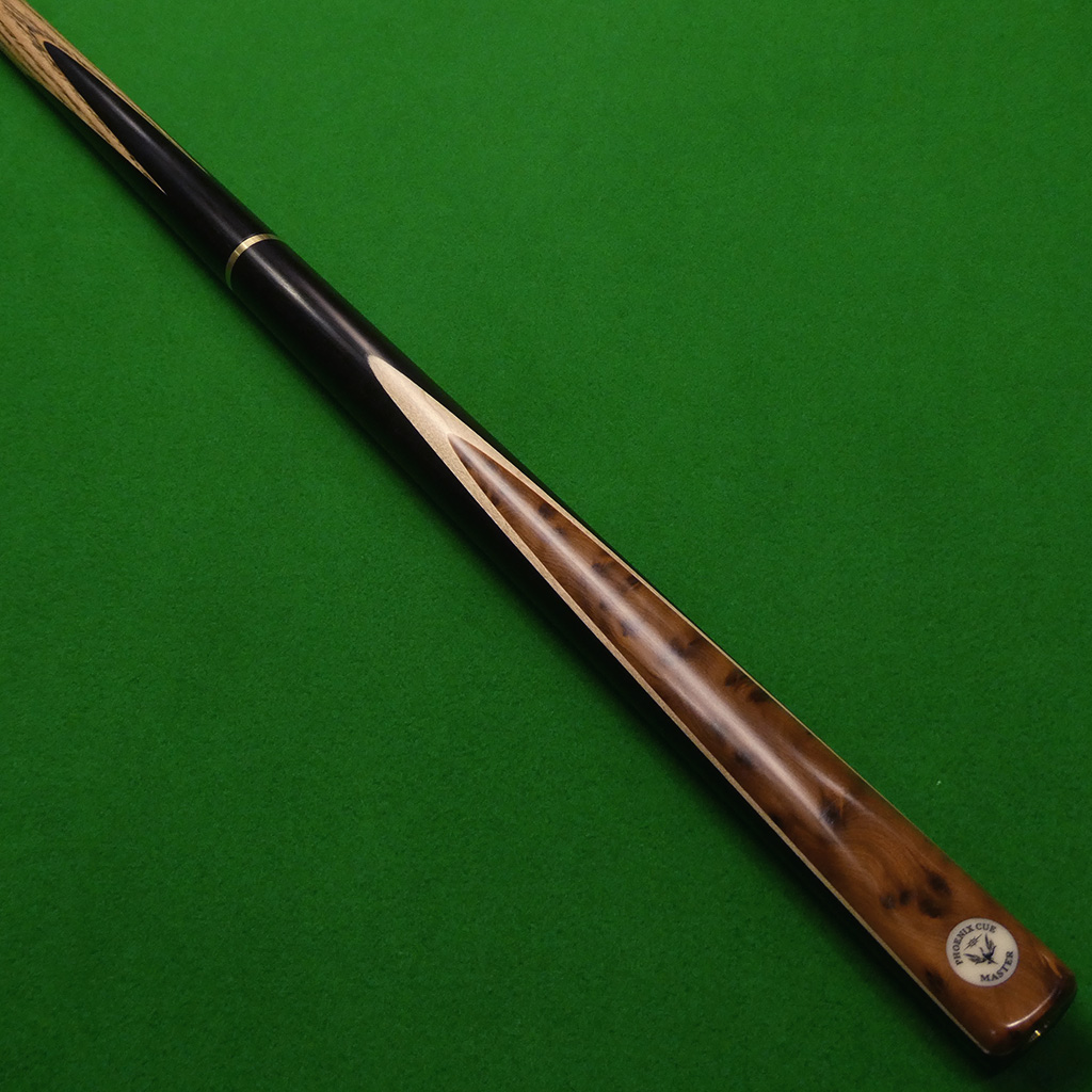 3/4 Master cue Thuya Hand spliced cue Ash, Ebony & Thuya Burr (B)