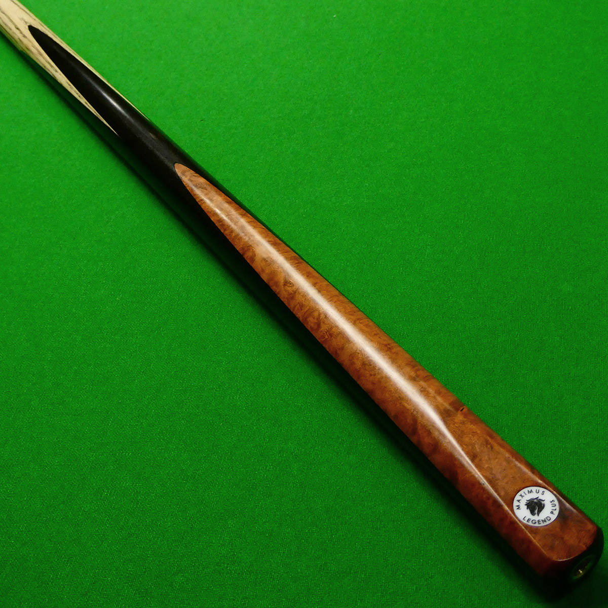 1pc Maximus Legend Plus snooker cue - Ash, Ebony & Amboyna Burr (B)