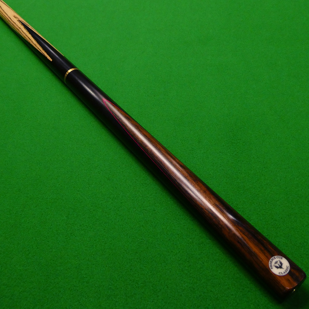 3/4 Phoenix Classic cue Ebony & Macassar Red (H)