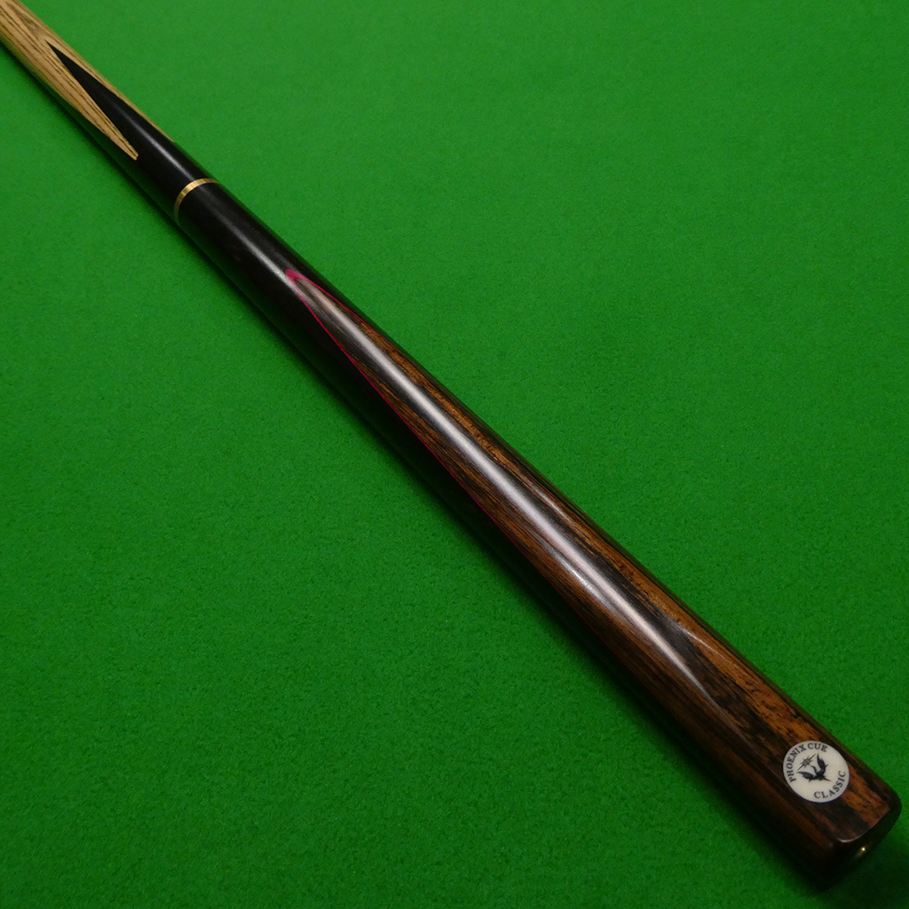 3/4 Phoenix Classic cue Ebony & Macassar Red (K)
