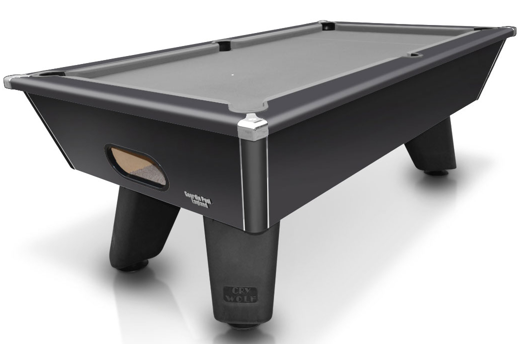 Cry Wolf - Slate Bed Pool Table - Matt Black