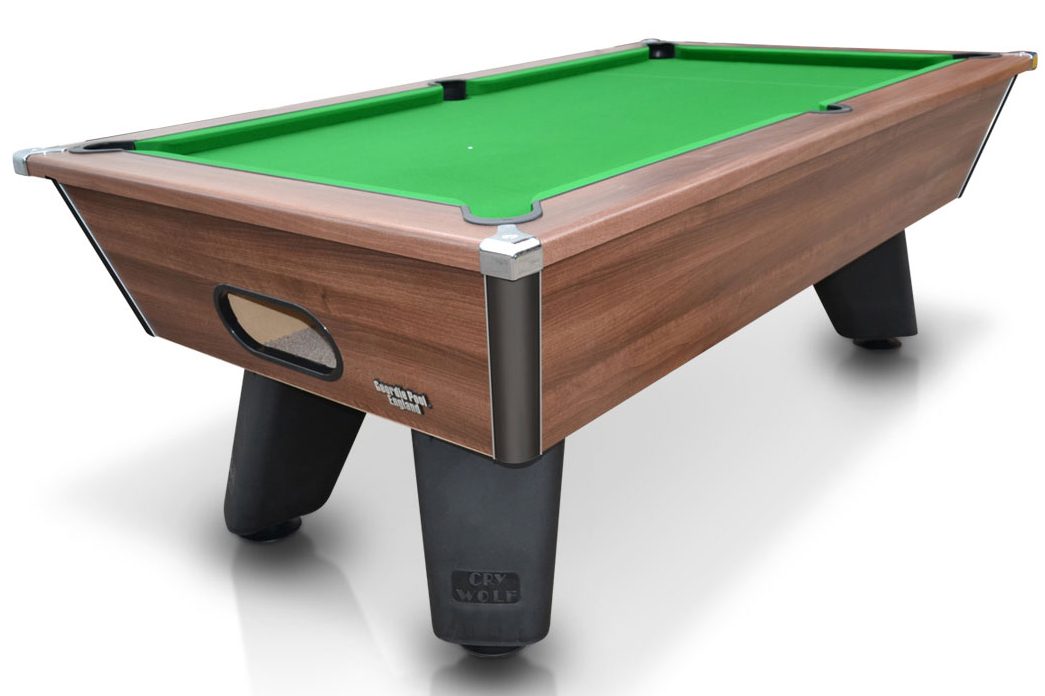 Cry Wolf - Slate Bed Pool Table - Dark Walnut