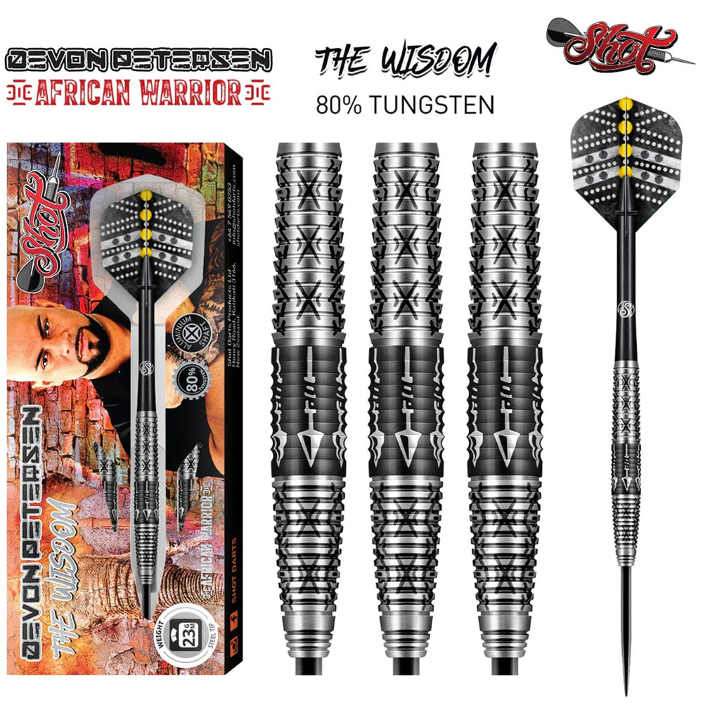 Devon Peterson Wisdom Steel Tip Darts Set