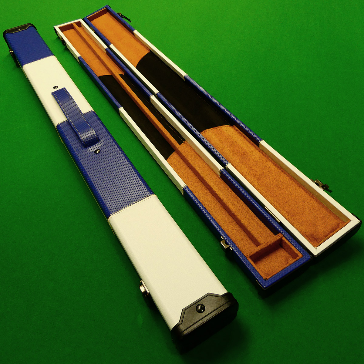 2pc cue case - Blue & White