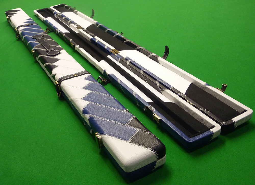 NEW QUALITY DELUXE GREEN WHITE 3/4 SNOOKER CUE CASE