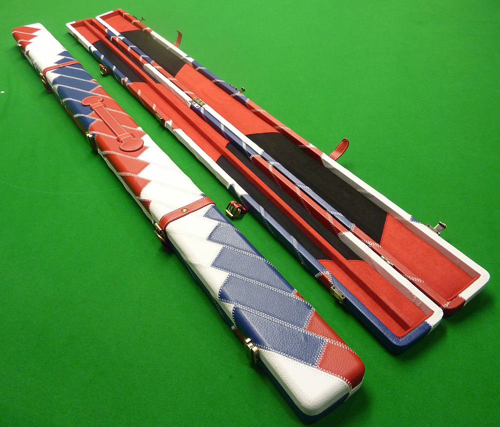 NEW QUALITY DELUXE GREEN WHITE 3/4 SNOOKER CUE CASE