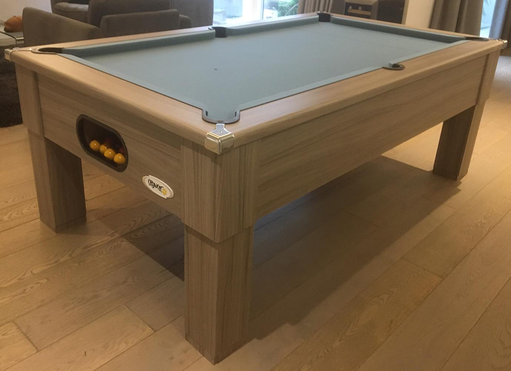 Square Leg - Slate Bed Pool Table - Driftwood