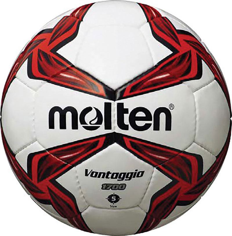 MOLTEN RED/WHITE PVC LEATHER FOOTBALL VANTAGGIO 1700 F5V1700-R