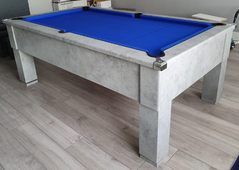 Square Leg - Slate Bed Pool Table - Urban Grey