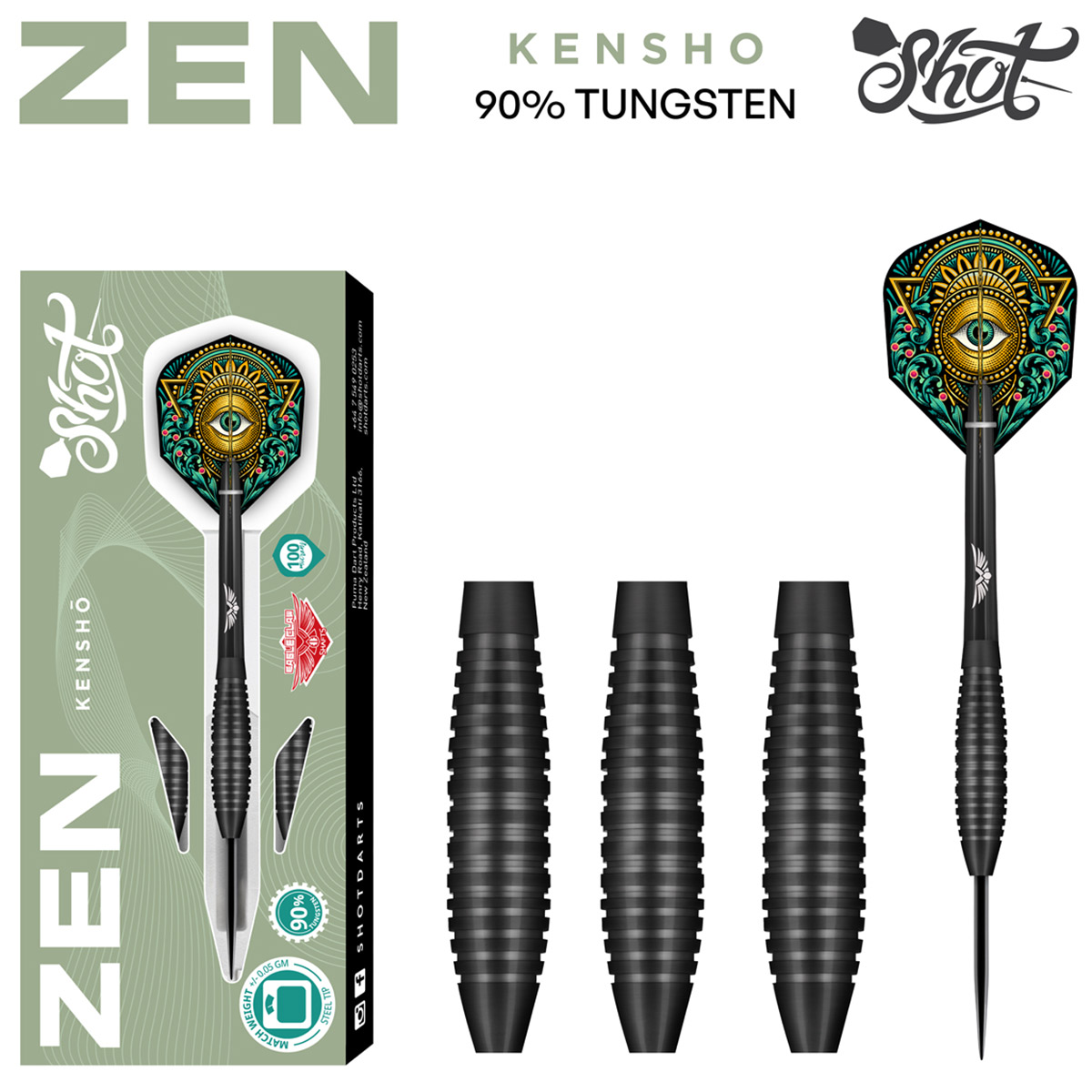 Zen Kensho Steel Tip Darts Set
