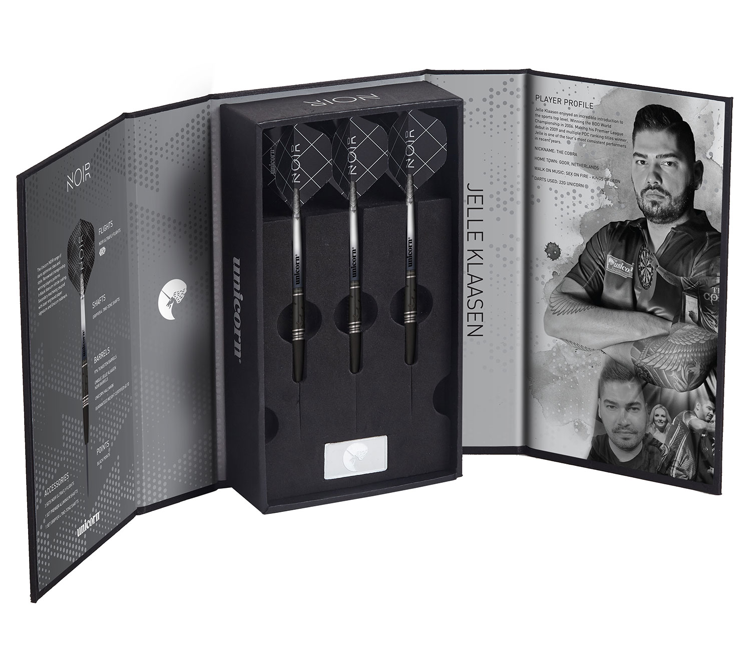 JELLE KLAASEN WORLD CHAMPION NOIR DELUXE DART SET