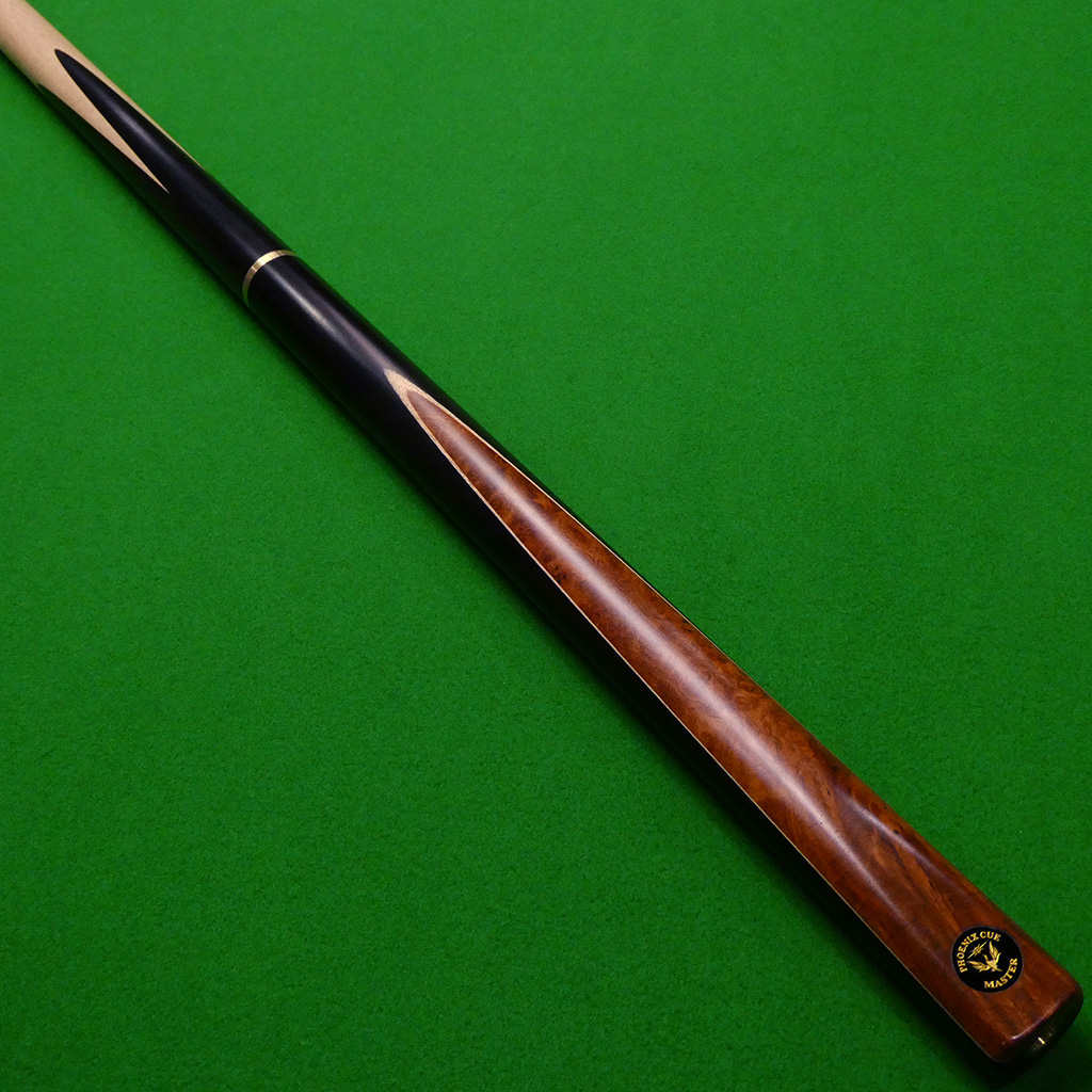 3/4 Master cue M19 Hand spliced cue Maple, Ebony & Afzelia burr (A)