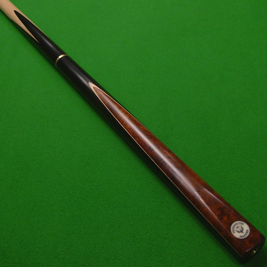 3/4 Master cue M19 Hand spliced cue Maple, Ebony & Afzelia burr (B)