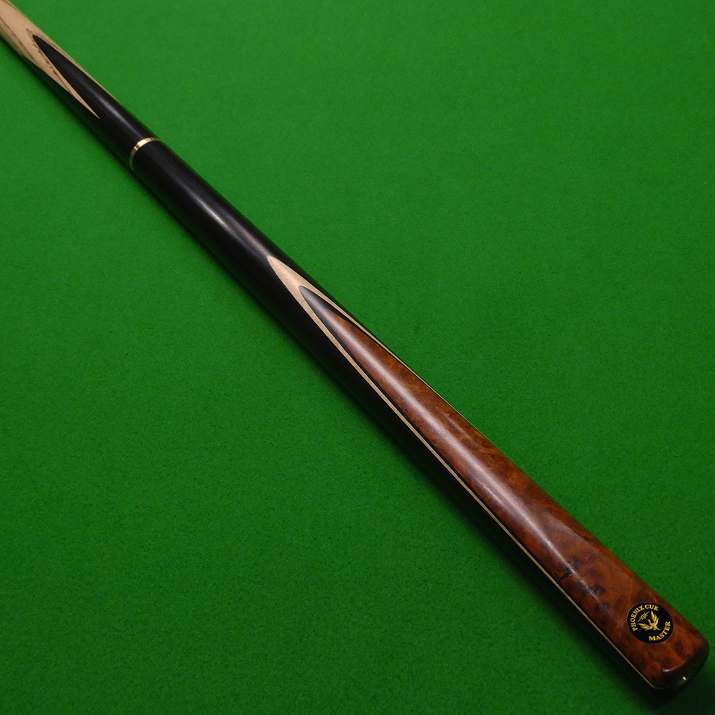 3/4 Master cue M2 Hand spliced cue Ash, Ebony & Afzelia Burr (A)