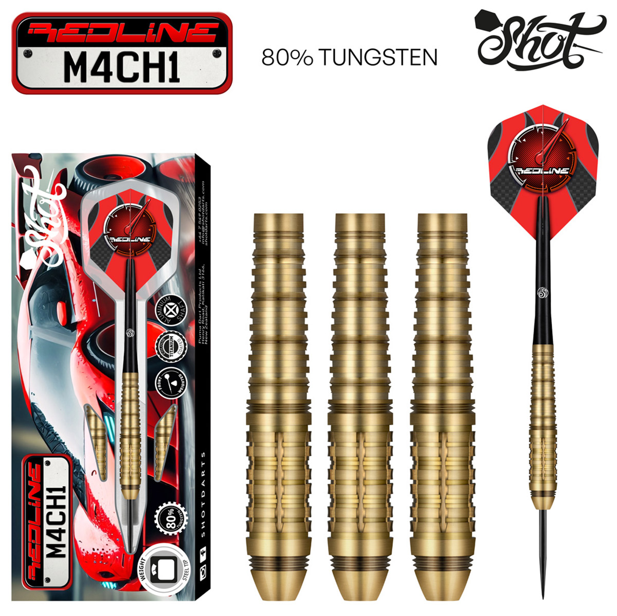 Redline M4CH1 Steel Tip Dart Set - 80% Tungsten