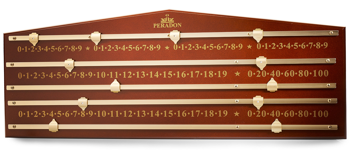 Snooker Marking Board / Scoreboard Mahogany 30/