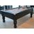 Turned Leg - Slate Bed Pool Table - Matt Black - view 1