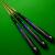 3/4 Blue Sniper hand spliced pool cue - view 7