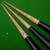 3 x 1pc Cannon Black snooker cues, rack cues - club cues - view 5