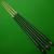 3 x 1pc Cannon Black snooker cues, rack cues - club cues - view 3