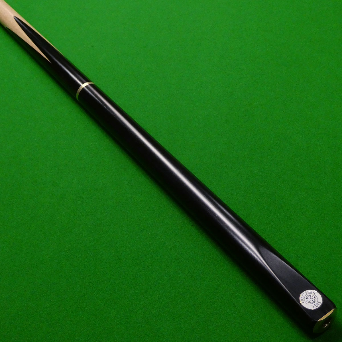 3/4 Craftsman Panther Snooker cue (D) - Hand Spliced - Maple shaft