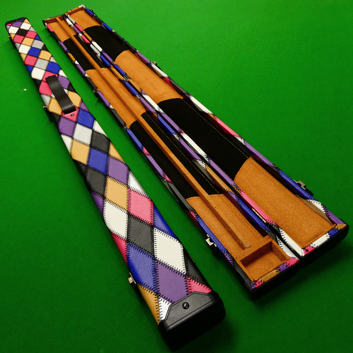 3/4 Purple Diamond cue case