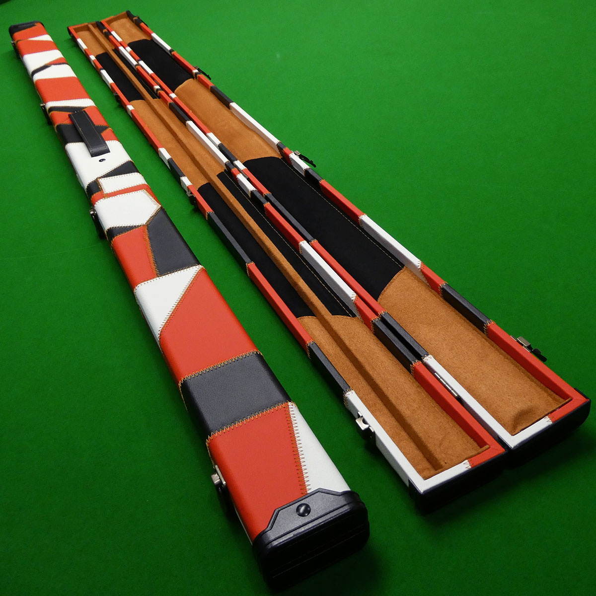 1pc Black/Red/White patchwork cue case