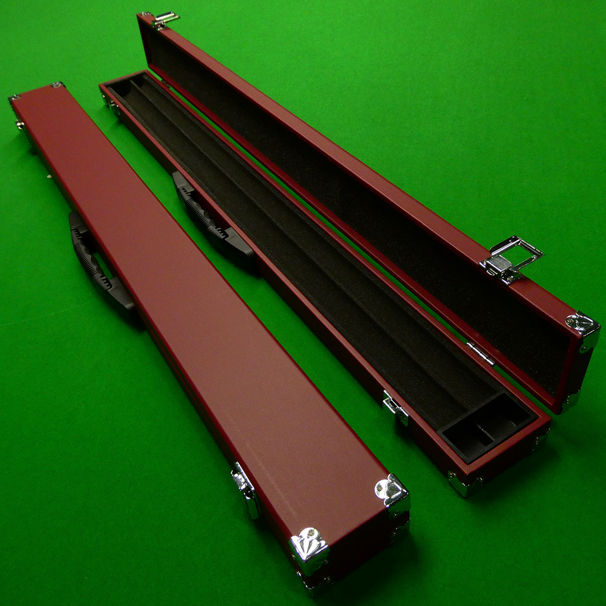 2pc Rexine cue case Burgundy + end protection