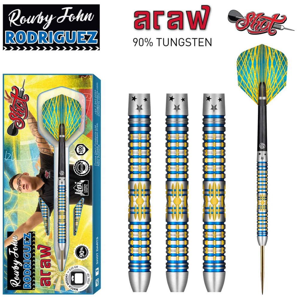 Rowby John Rodriguez Araw Steel Tip Darts Set