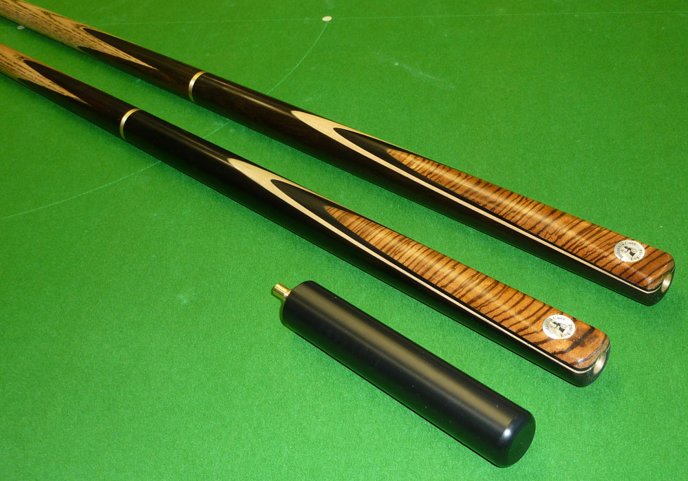 3/4 Hand Spliced Sidewinder cue + Mini butt