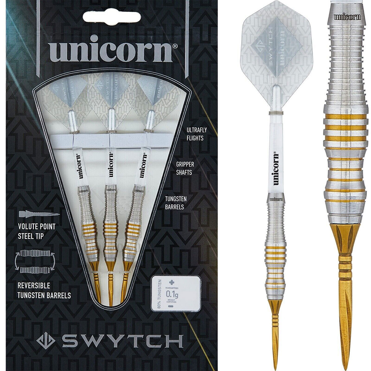 Swytch Gold darts set - 80% Tungsten