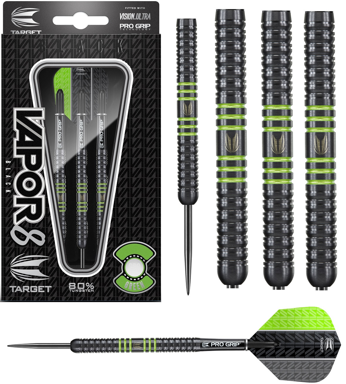 Vapor8 Black Green Darts