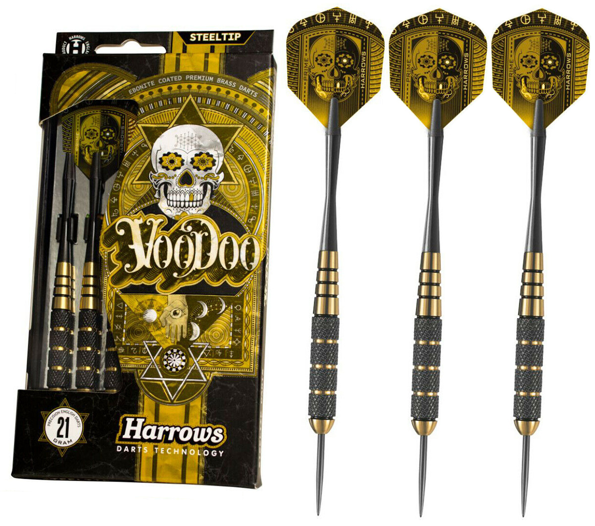 Voodoo Darts Brass - Ebonite coated