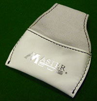 Master cue white leather chalk pouch